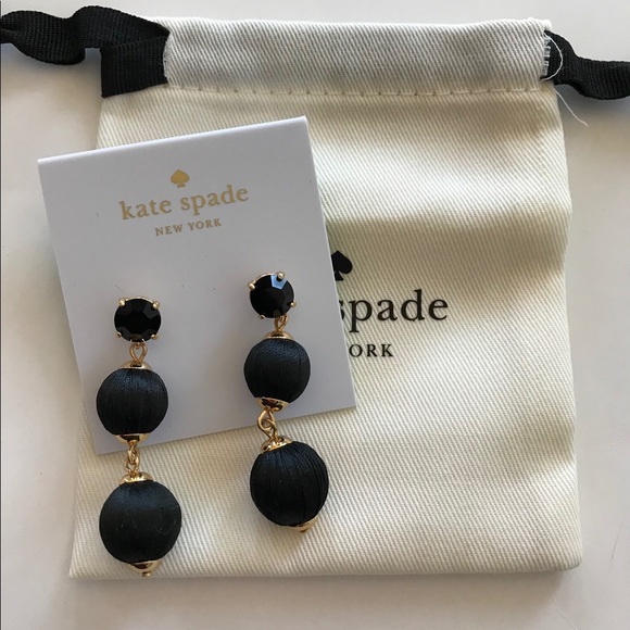 Kate Spade Linear Graduated Ball Earrings - Picture 2 of 4